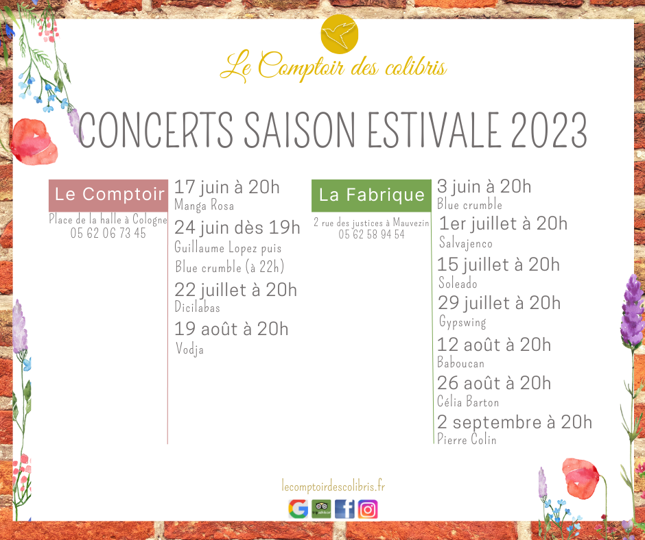 Les concerts de l&rsquo;été – 2023